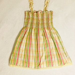 Retro vintage style pastel plaid dress